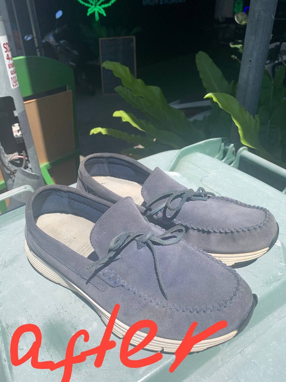 Suede loafersdry — cleaning of shoes